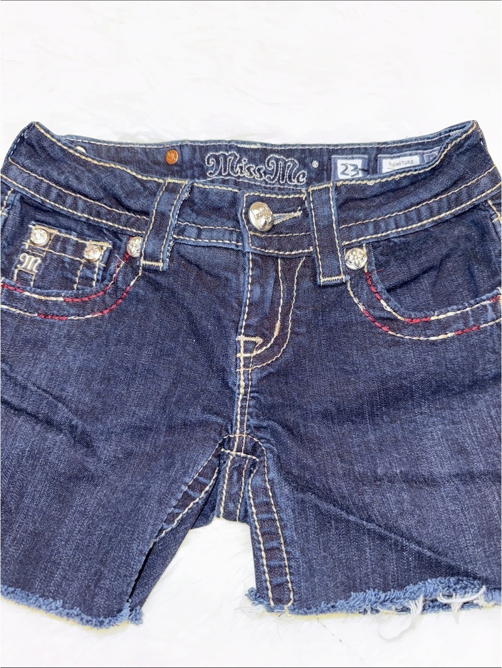Miss Me Women's Denim Shorts Size 23 Signature Skinny